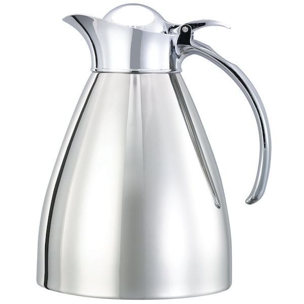 Service Ideas Marquette Series Flip Top Stainless Vacuum Insulated Carafe, 33.8 Ounce, Polished MAR10PS - main